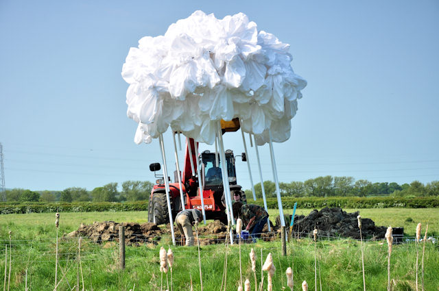 Second Hand Rain by Chloe Jane Chandler - one of the sculpture projects which benefitted from advice and technical specifications devised by civil Engineer Andrew Pendleton as a volunteer community project
